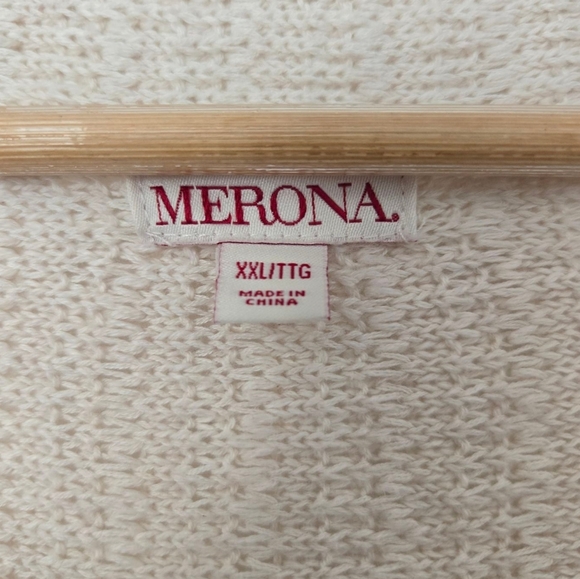 Merona Women's Cream Cardigan Sweater Size XXL - Picture 3 of 3